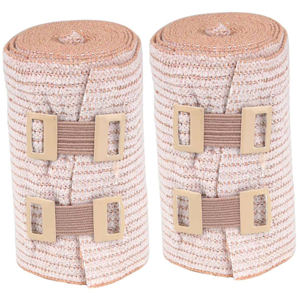 Elastic Bandage Wrap 2 Rolls Nonstick Breathable Compression Support for Ankle Wrist Knee Sports