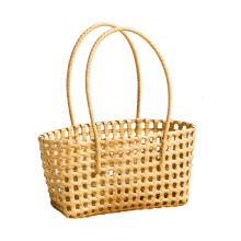 Fashionable Hollow Out PVC Handbag For Women Breathable-Yellow