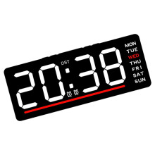 LED-Display-Uhr, Reisegröße, Kinderzimmer-Nachtlichtuhr,-Rot