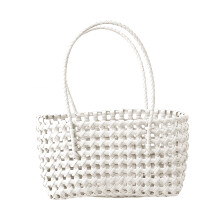 Elegante transparente PVC-Tasche mit-Weiß