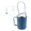 Robuster Trinkbecher aus Metall, 450 ml, mit-Blau 1