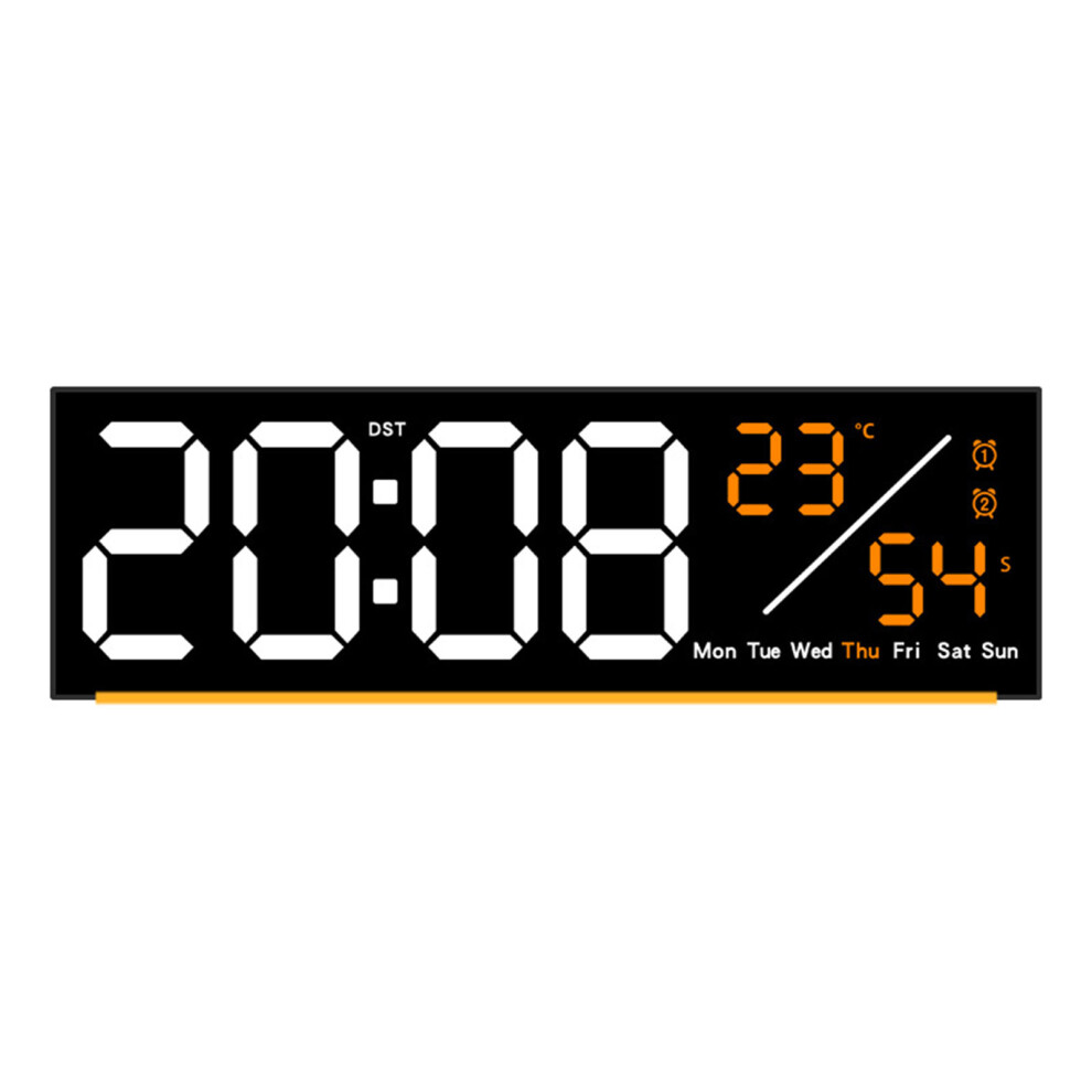Large Display Digital Clock Digital Wall Alarm-Black Shell Red 7695000986183
