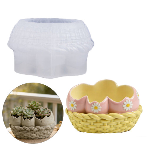 Handmade Resin Eggshell Mold For Candle Holder Gift Box Planter 1