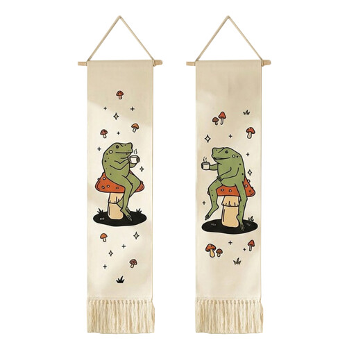 Tapestry Long Vertical Wall Hanging Tassels-two piece set 1