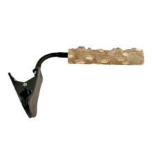Textured Wooden Bird Perch Stand For Parrots Natural Design-1