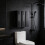 Contemporary Shower Accessory Liquid Dispenser Holds-Black 2
