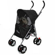 Actiaspet Black Pet Stroller Folding Pushchair