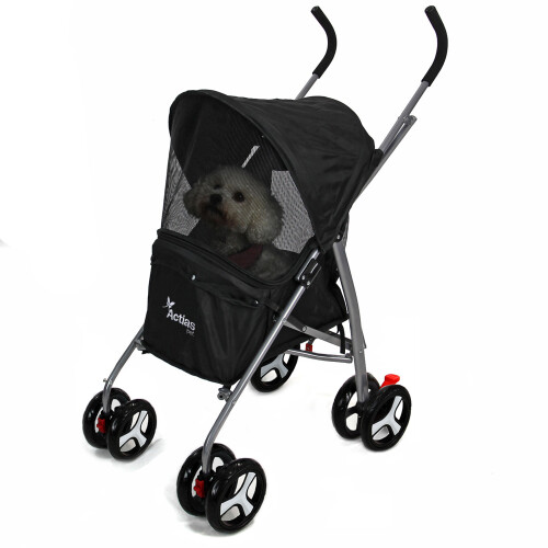Actiaspet Black Pet Stroller Folding Pushchair