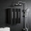 Modern Shower Soap Dispenser Large Capacity No Drilling-White 5