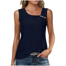 Damen-Hemden mit quadratischem Ausschnitt und-Marineblau XL
