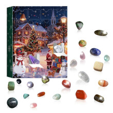 Educational mineral advents calendar for boys girls, 24 Days of Unique Gemstone-Surprises, Unique Present Giving Moments!ZZ51