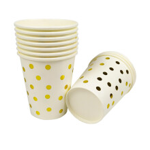 Disposable Party Tableware Set for 25 Guests, Black and Gold Birthday Plates Cups Cutlery, Elegant Style