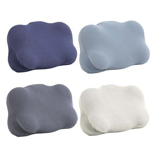 Ergonomic Memory Foam Pillow With Breathable Fabric-navy blue 1