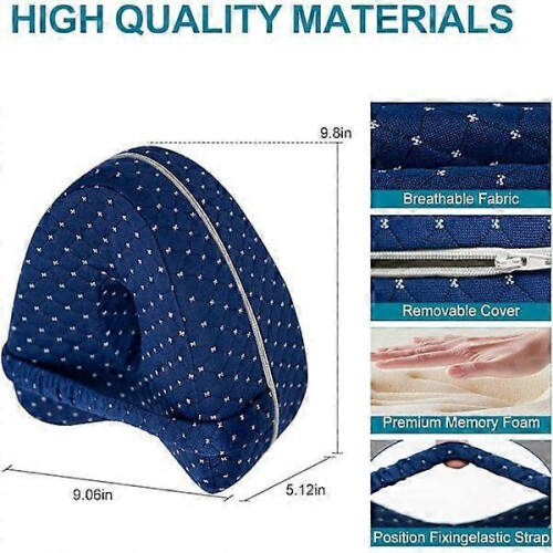 (white) Knee pillow for side lying, orthopedic pillow with memory foam white 1
