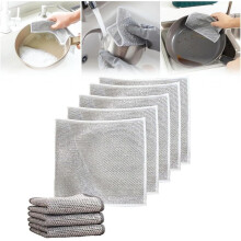 Stainless Steel Scrubber and Kitchen Cleaning Wipes Set, Powerful Stain Removal for Pots and Pans