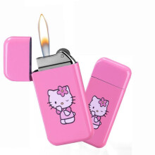Cute Cartoon Pink Windproof Lighter Refillable Butane Torch for Outdoor Smoking