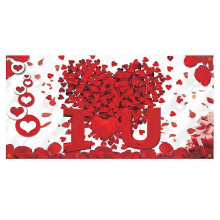 Happy Valentines Day 71x35 Inch | Valentines Day Backdrop for Valentines Day Decor | Valentines Backdrop for Valentines Banner Decorations New Arrival