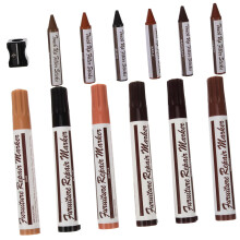 Wood Furniture Kit with Touch Up Markers and Crayons for Easy Scratch , Color Variety