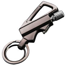 3in1 Refillable Torch Lighter with Windproof Ignition, Keychain Multitool for Outdoor BBQ and Camping