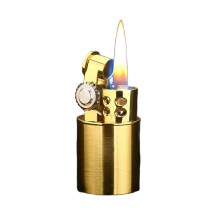 Retro Kerosene Lighter Windproof 8Hole Design Zinc Alloy Vintage Style Pocket Lighter B