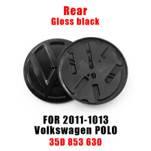 (Negro brillante trasero, 1 pieza v-w Polo 2011-13) v-w 120 mm 110 mm Emblema con logotipo de coche