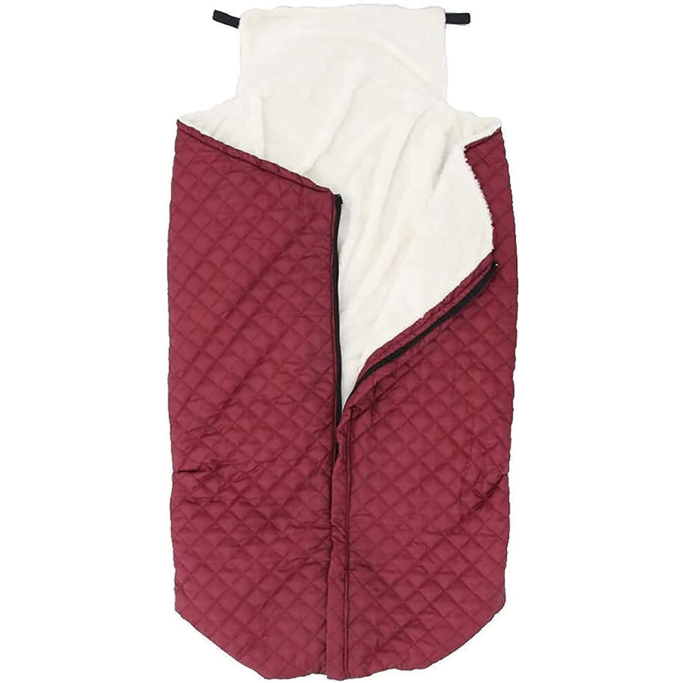 Waterproof Wheelchair Blanket with Warm Fleece Lining and Zip Closure, Winter Travel Footmuff for Adults