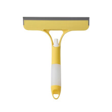 2 in 1 Window Cleaning Tool with Detachable Spray Bottle, Streakfree Glass Squeegee for Home and Car (Yellow)