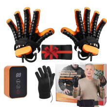 Rehabilitation Robot Gloves for Stroke Patients with Mirror Training Technology and Individual Finger Adjustment