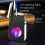 Dual Flame Butane Lighter Windproof Blue Flame Refillable Metal Torch with LED Light and Adjustable Flame Size 2