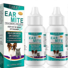 (2pcs) Ear MiteTreatment For Cats Pet Ear Cleaners Dogs EarMite Oil Cats Ear Mite New Arrival S06