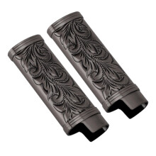 Vintage Metal Lighter Case Black Zinc Alloy Open 2 Pack Protective Sleeve for Standard Lighters