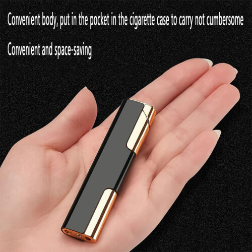 Windproof Torch Lighter for Men, Refillable Butane Jet Flame, Adjustable Metal Design, Red Gift 2
