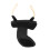 Violin Shoulder Rest Pad Sheepskin Black 3/4-4/4 3