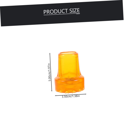 Non Slip Trekking Pole Tips 2 Pack Replacement Walking Stick Rubber Tip Covers Durable Grip 1