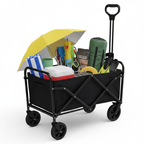 Foldable Cart, Adjustable Outdoor Garden Utility Wagon