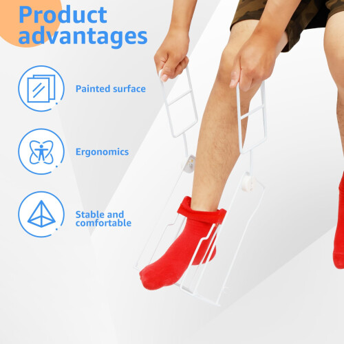 Compression Stocking Donner with Foldable Handles, Ergonomic Easy Grip Aid Tool for Elderly and Seniors 2