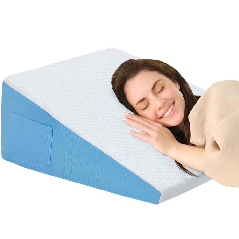 Wedge Pillow for Sleeping, Memory Foam Bed Wedge for Back Pain Relief and Post Surgery Support