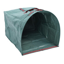 Large 200L Garden Leaf Collector Bag with Dustpan Style Mouth and Rigid Support Frame for Yard Waste