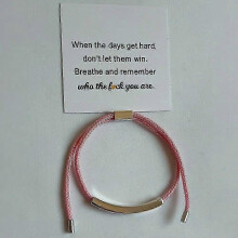 (E) Remember Who The Fuc* You Are Motivational Tube Bracelets Funny