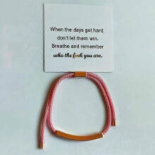 (H) Remember Who The Fuc* You Are Motivational Tube Bracelets Funny