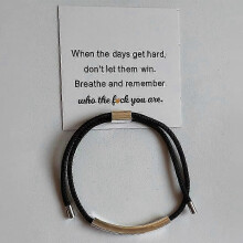 (D) Remember Who The Fuc* You Are Motivational Tube Bracelets Funny