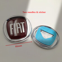 (95 mm 2-Pin STI FIAT) 1 Stück FIAT Emblem Auto Frontgrill Heckstoßstange Heckklappe Kofferraum Embl