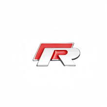 (Rojo Plata) Adhesivo metálico 3D con logo R para maletero trasero de coche, emblema para VW Golf 5