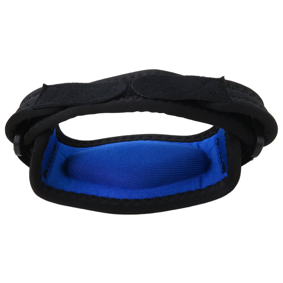 Blue Adjustable Tennis Elbow Brace With Targeted Compression Pad For Tendonitis Relief And Arthritis Support