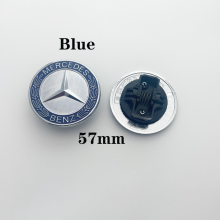 (Azul 57 mm) 1 unidad - ZZ - Emblema de capó de coche de 57 mm para Mercedes Benz AMG W124 W140 W163