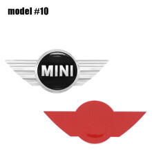 (Mini plateado y negro, 119 mm x 50 mm) 15,1 mm 11,9 cm Emblema 3D de ABS para capó delantero y male