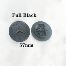 (57 mm Negro completo) 1 pieza - ZZ - Emblema de capó de coche de 57 mm para Mercedes Benz AMG W124