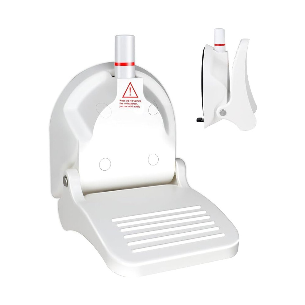 Shower Foot Rest for Shaving Legs with Vacuum Suction Lock, Foldable AntiSlip Bathroom Step for Women