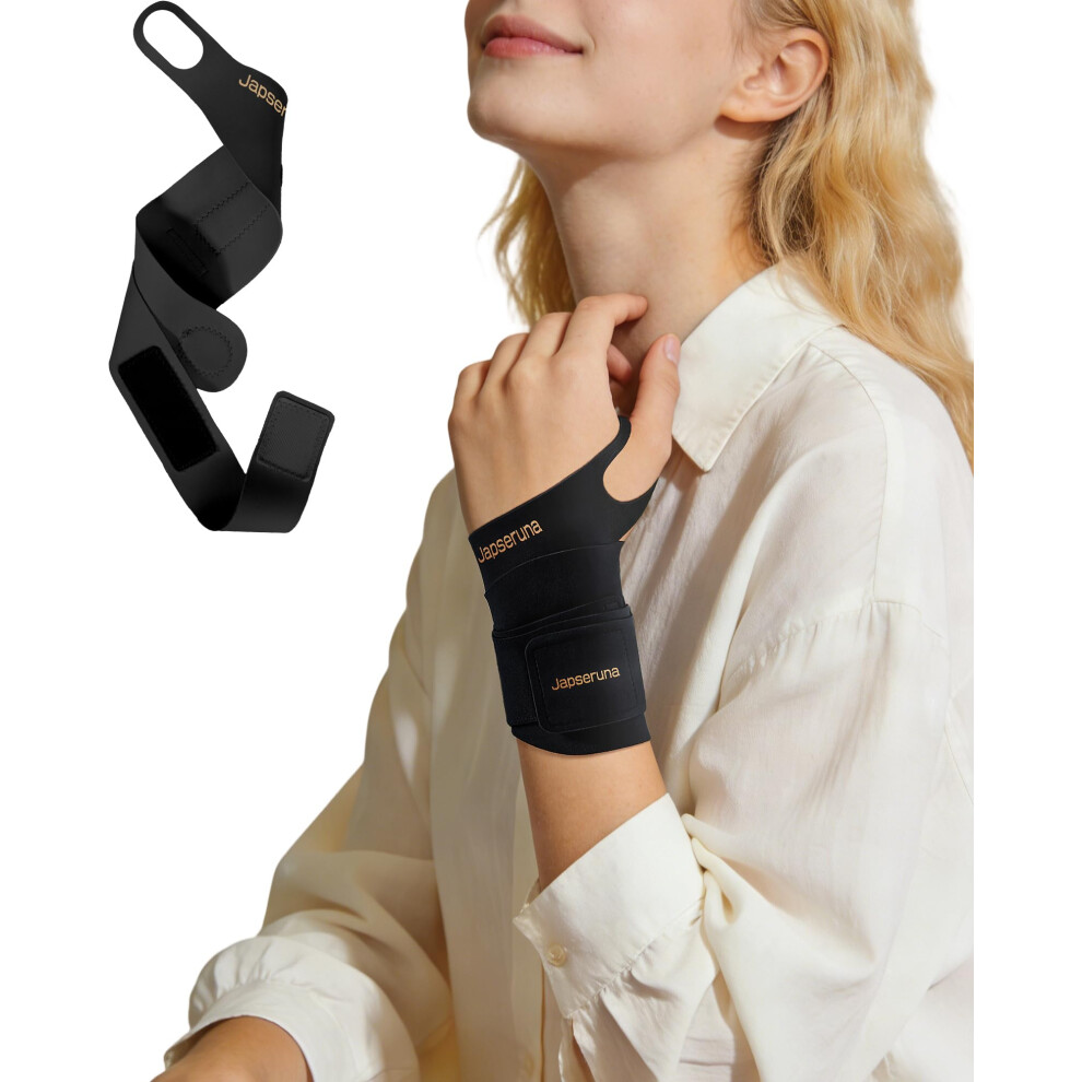 Ultra Thin Wrist Brace with Dual Layer Compression Support, Adjustable Ulnar Wrist Stabilizer for Carpal Tunnel and Tendonitis Pain Relief