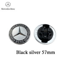 (Negro plateado 57 mm) 1P Adhesivo para capó Brabus de 57 mm Adhesivo para capó Brabus/AMG para Merc